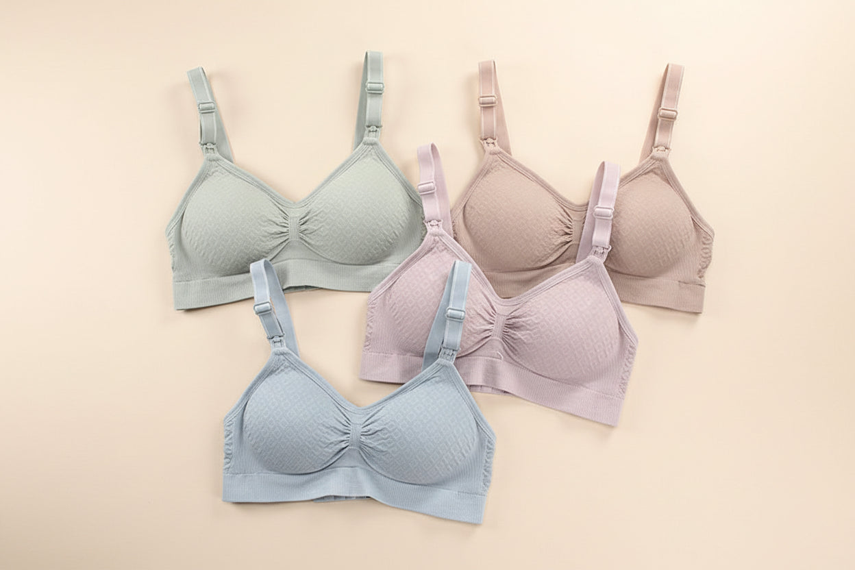 Maternity Unwired Front Buckle Seamless Nursing Bra