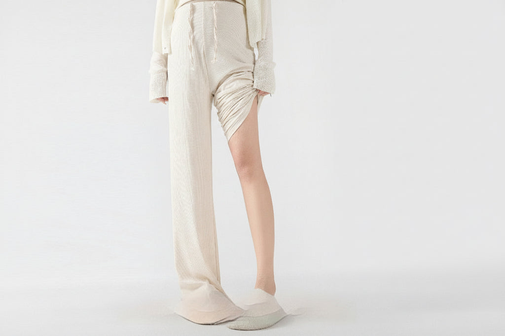 Slimming Slim-fit Ice Silk Pregnant Women Bell-bottom Pants