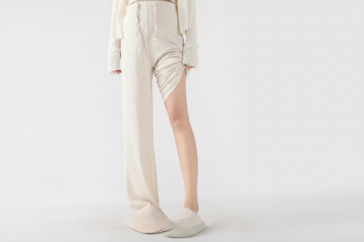 Slimming Slim-fit Ice Silk Pregnant Women Bell-bottom Pants