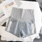 Wear Maternity Shorts, Mothers Wear Thin Denim Belly Lift Maternity Pants During Pregnancy
