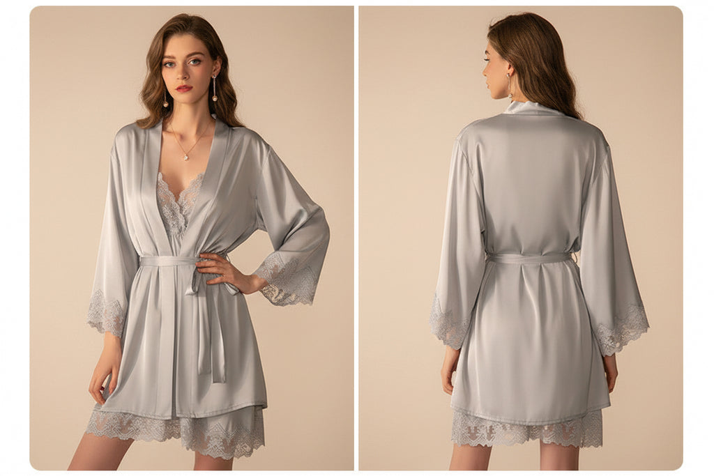 Long Nightgown Bridal Dressing Gown Home Service Suit