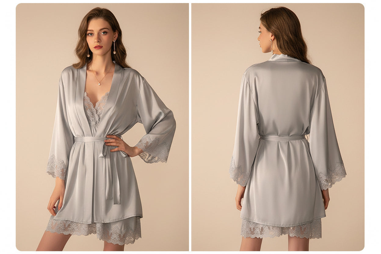 Long Nightgown Bridal Dressing Gown Home Service Suit