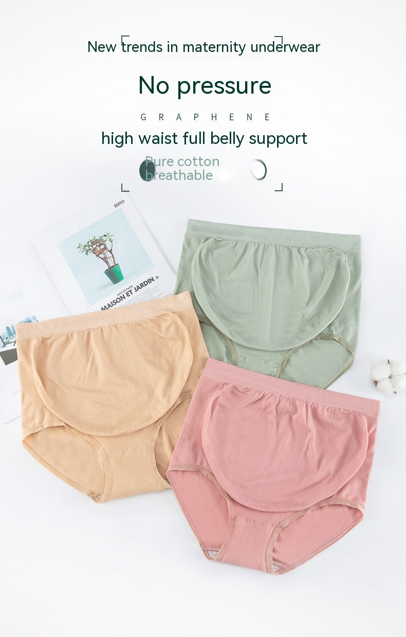 Thin Breathable Cotton Crotch Belly Support Postpartum Pregnant Women Seamless Underwear