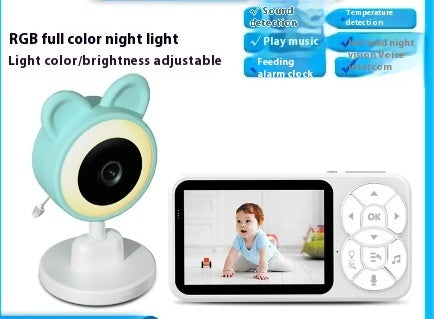 Baby Monitor With VOX Mode Night Vision Full Color Light Sound Alarm Smart Surveillance Camera