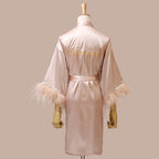 Feather Dressing Gown Wedding Party Costume