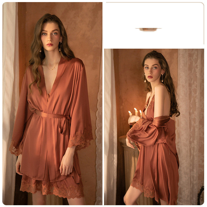 Long Nightgown Bridal Dressing Gown Home Service Suit