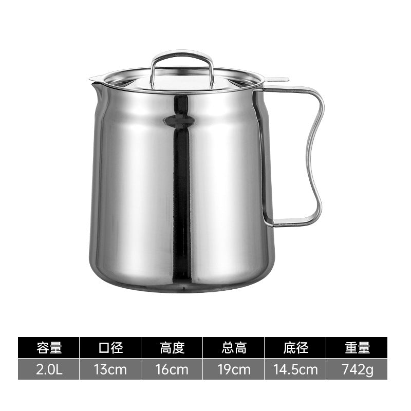 Stainless Steel Filter Oil Residue Separation Pot With Filter Screen Fried Blue