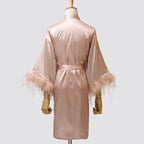 Feather Dressing Gown Wedding Party Costume