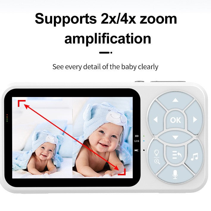 Baby Monitor With VOX Mode Night Vision Full Color Light Sound Alarm Smart Surveillance Camera