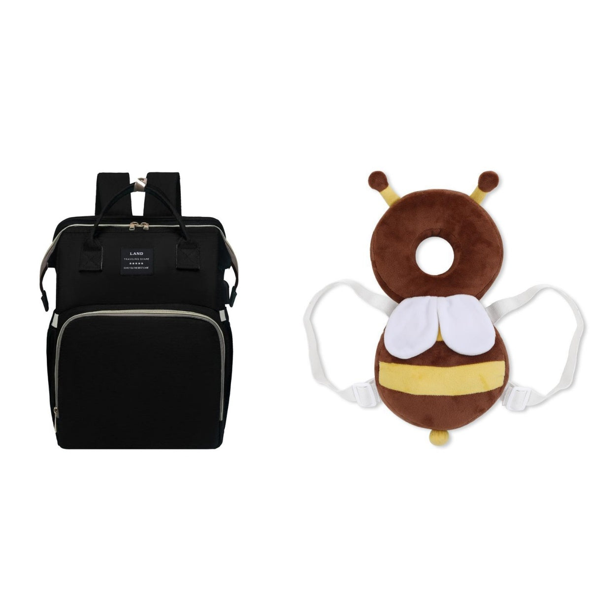 Multifunctional Maternity Diaper Backpack Upgraded With Removable Mosquito Net Large Capacity Foldable Infants Baby Crib Waterproof Nappy Mother Bag For Travel