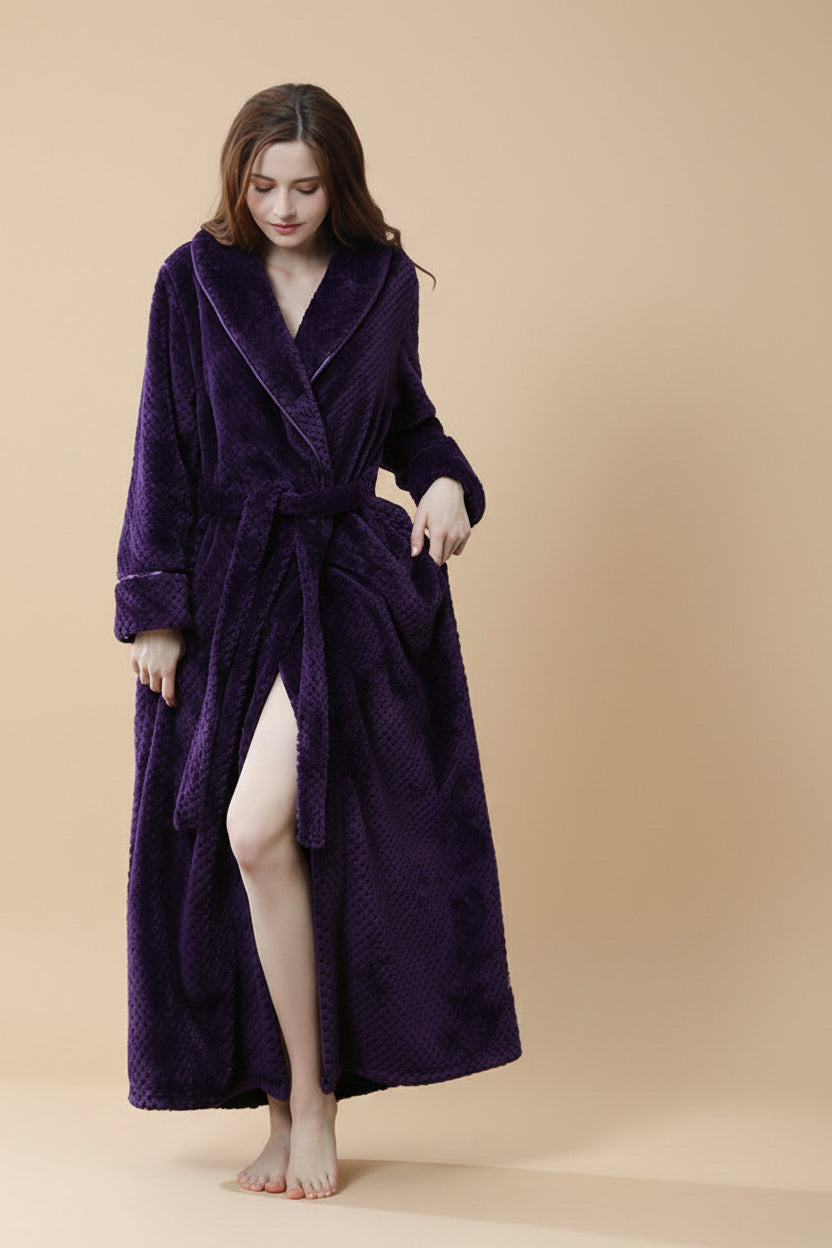 Dressing Gown Women Winter Warm Bathrobe Pajamas