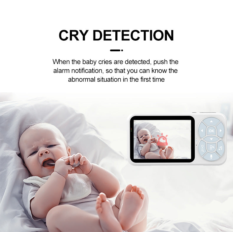 Baby Monitor With VOX Mode Night Vision Full Color Light Sound Alarm Smart Surveillance Camera
