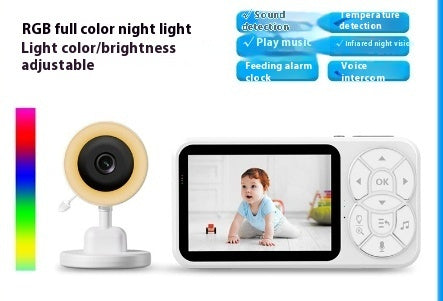 Baby Monitor With VOX Mode Night Vision Full Color Light Sound Alarm Smart Surveillance Camera