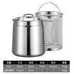 Stainless Steel Filter Oil Residue Separation Pot With Filter Screen Fried Blue